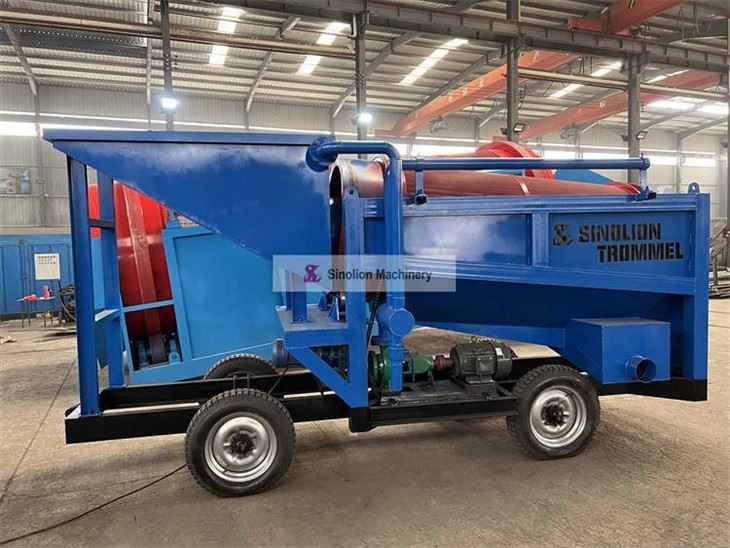Small Mobile Gold Mining Trommel Washer